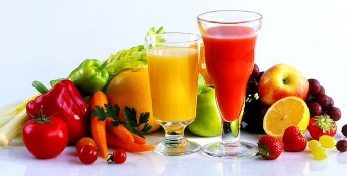 Fruit and vegetable juices for potency